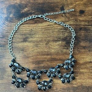 Elegant Black and Silver Necklace